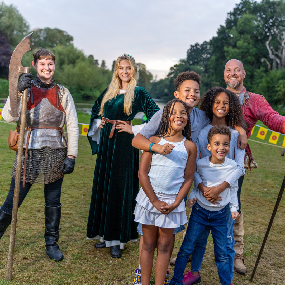 Family With Knights And Princess